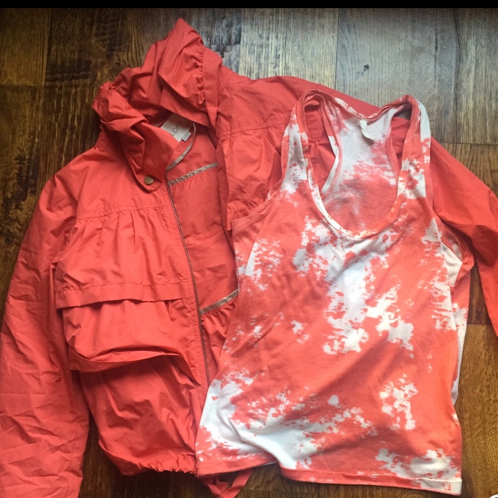 Loft Coral Tiered Rain Coat